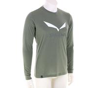 SALEWA Solidlogo Dry L/S tee M, Faded Green, S