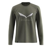 SALEWA Solidlogo Dry L/S tee M, Faded Green, L