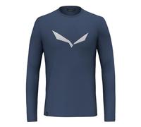 Salewa Solidlogo Dry M L/S tee. Camiseta, Azul Oscuro, Extra-Large para Hombre