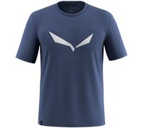 Salewa Camiseta de hombre Solidlogo Dri-Release® S/S Talla L Azul oscuro/blanco