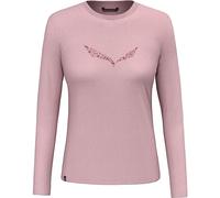 SALEWA Solidlogo Dry W L/S tee T-Shirt, Mujer, Zephyr, XS