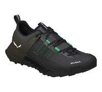 Salewa Wildfire NXT GTX - Zapatos impermeables Gore-Tex Trail para senderismo y senderismo, Ónix/Verde irlandés, 41 EU