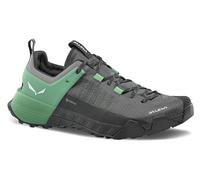 Salewa Wildfire NXT GTX - Zapatos impermeables Gore-Tex Trail para senderismo y senderismo, Ónix/Verde irlandés, 46 EU
