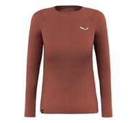 Salewa Zebru - Camiseta Mediana cálida AMR W, Rojo etruscano, Talla M