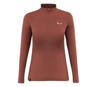 SALEWA Zebru Medium Warm AMR Halfzip tee W, Etruscan Red, XL