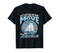 Salgamos De Aquí Y Vayamos A La Antártida Retro Antártida Camiseta