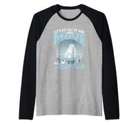 Salgamos De Aquí Y Vayamos A La Antártida Retro Antártida Camiseta Manga Raglan