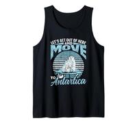 Salgamos De Aquí Y Vayamos A La Antártida Retro Antártida Camiseta sin Mangas