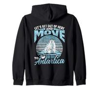 Salgamos De Aquí Y Vayamos A La Antártida Retro Antártida Sudadera con Capucha