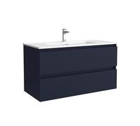 Salgar Mueble de baño Bequia 100cm + Lavabo cerámica | Azul Mate|100x45x56