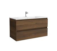 Salgar Mueble de baño Bequia 100cm + Lavabo cerámica | Nogal|100x45x56