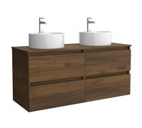 Salgar Mueble de baño Bequia 140cm + Encimera + Lavabo posar | Nogal|140x45x56