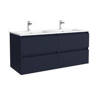 Salgar Mueble de baño Bequia 160cm + Lavabo MineralSolid | Azul Mate|160x45x56