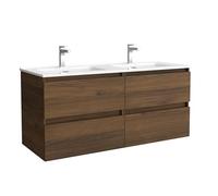 Salgar Mueble de baño Bequia 160cm + Lavabo MineralSolid | Nogal|160x45x56