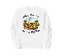 Salgo con Azadas y Bolsas de Tierra Jardinería para Mujeres Sudadera