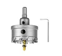 SALI Kit de sierra perforadora TCT de 2-7/16" (62mm) con punta de carburo de tungsteno con broca piloto chapada en titanio para metal, acero inoxidable, hierro, madera, plástico