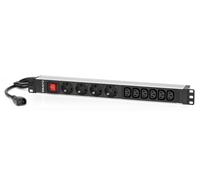 Salicru Regleta PDU para rack 19 pulgadas SPS 4F+6F – 4 tomas Schuko + 6 tomas C13/C14 con interruptor