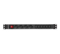 Salicru Regleta PDU para rack 19 pulgadas SPS 4F+6F – 4 tomas Schuko + 6 tomas C13/C14 con interruptor