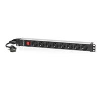 Salicru Regleta para rack 19 pulgadas SPS 8F PDU SCH/SCH 8 tomas Schuko interruptor