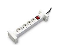 Regleta con interruptor Salicru SAFE 4S/ 4 Tomas de corriente/ Cable 1.4m/ Blanca