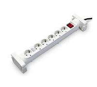 Salicru Regleta SPS Safe 6S – 6 tomas Tipo F (Schuko), 350J, 1,4 m, Blanca