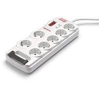 Regleta con interruptor salicru safe 7 7 tomas de corriente cable 1.8m blanca
