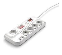 Salicru SPS Safe Master Regleta con Protección Eléctrica 5 Enchufes + 2 USB A Blanco