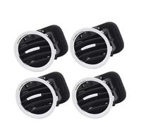Salida Aire Acondicionado Rejilla De Ventilación De Aire Acondicionado Negra/cromada 13417363 2201099 Para Opel Para ADAM Para CORSA D MK3 Para Vauxhall 2007-2015(4 pcs Black sliver)