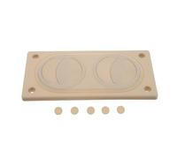 Salida de Aire Acondicionado Redonda Beige para Rv y vehículos | ABS Plástico, Regulador Compuerta Automática, Montaje Sencillo, para Paneles de Tablero y Ventilación Trasera