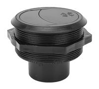 Salida de aire acondicionado Tipo corto Deflector de ventilación de aire de aire acondicionado universal redondo negro para RV Reemplazo de autobús de automóvil eléctrico Plástico