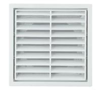Salida de aire de rejilla de plástico con malla de acero, protección fiable para rejillas de ventilación y ventiladores de escape (100 mm)