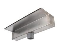 Salida de Cascada, 304 Fuente de Cascada de Acero Inoxidable, Elegante Acabado Pulido, Diseño de Apertura Superior Ancha, para Patio, Villa, Piscina y Cortina de Agua (300 mm)