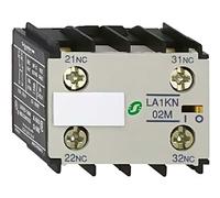 Salida de contactor auxiliar LA1KN11: conexiones roscadas Contactos frontales...
