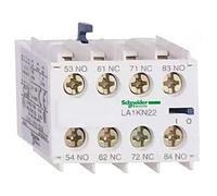 Salida de contactor auxiliar LA1KN22: conectores roscados frontales TeSys K S...