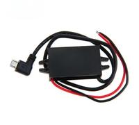 Salida de fuente de alimentación de voltaje reductor de 12 V a 5 V 3 A 15 W DC-DC convertidor de corriente para coche, adaptador micro USB con protección inversa (micro USB doblado)