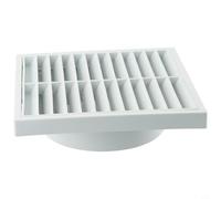 Salida de rejilla de aire de plástico con protección de malla de acero, diseñada para su uso en ventilación de ventiladores de escape, secadores y aberturas de conductos (125 mm)