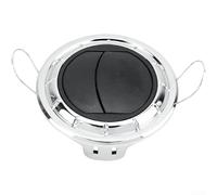 Salida de ventilación cromada para RV, rejilla giratoria de aire acondicionado ABS de 70 mm para coche, barco, autobús, yate, bajo ruido, campana de ventilación redonda de reemplazo directo