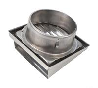 Salida de ventilación de pared de acero inoxidable 304 con cubierta ajustable y acabado de dibujo de alambre, rejilla de escape para baño, cocina, oficina, ventilación interior, tamaño de 125 mm y 150