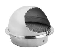 Salida de ventilación de pared para extractores de acero inoxidable con sello de clima para un flujo de aire óptimo y prevención de corrientes de aire (180 mm)