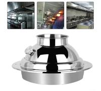 Salida de ventilación esférica ajustable para escape de cocina, hecha de acero inoxidable 201, adecuada para su uso con tamaños de conducto de 110 mm, 160 mm y 200 mm (200 #)