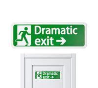 Salida dramática cartel de madera cartel de salida dramático de color, arte de pared para estudio/decoración del hogar, regalo divertido para el pasillo de fiesta para los amantes dramáticos