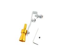 Salida Escape Silenciador De Sonido De Tubo De Silbato Turbo Falso De Escape De Coche De Motocicleta Universal Simulador De Válvula De Soplado Whistler(Gold S)