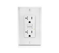 Salida GFCI de 20 A, Receptáculo Eléctrico GFI con Indicador LED, Interruptor de Circuito de Falla A Tierra A Prueba de Manipulaciones de 20 A