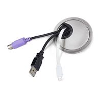 Salida para cables en juego de 2 de 60 mm con junta de cerdas OneConcept