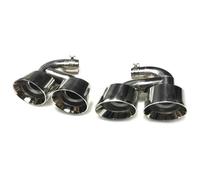 Salida Tubo Escape Trasero Para Alfa Para Romeo Para Giulia Standard 2016-2018 Material Acero Inoxidable Parachoques Trasero Difusor Puntas Escape OO(Oo-oo Black)