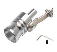 Salida Tubo Escape Trasero Para W211 W203 W204 W210 W124 AMG W202 Silbato Sonido Turbo Tubo Escape Coche(Plata)