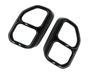 Salida Tubo Escape Trasero Para X3 G01 X4 G02 2022 Tubo Escape Trasero Salida Silenciador Cubierta Decorativa Soporte Garganta Moldura(Black B)