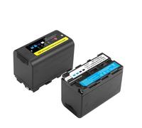 Salida USB De 6800 MAh NP-F770 F750 F730 Indicador De Alimentación LED De Batería - Compatible con Sony NP F960 F970 NP-F550 CCD-TRV58 V1J Z1(2 pcs Battery)