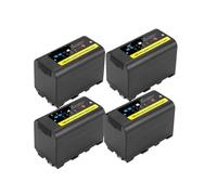 Salida USB De 6800 MAh NP-F770 F750 F730 Indicador De Alimentación LED De Batería - Compatible con Sony NP F960 F970 NP-F550 CCD-TRV58 V1J Z1(4 Pcs Battery)