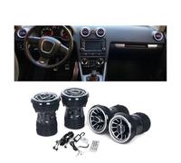 Salida Ventilación Aire Acondicionado Tablero Instrumentos Delantero Con Luces LED Y Molduras Interiores Turbo Para A3 8P 2004-2007 2008 2009 2010 2011 Ventilación Aire Acondicionado